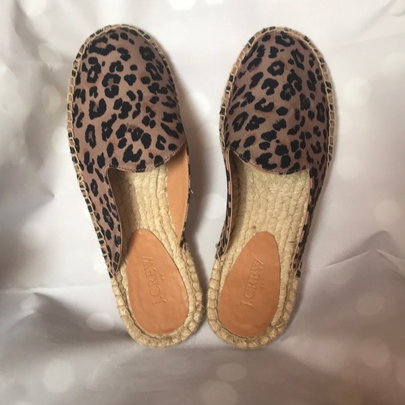 J.Crew printed espadrille mule slides - color:Camel Black, Size 8.5. - NWOT - Picture 2 of 6